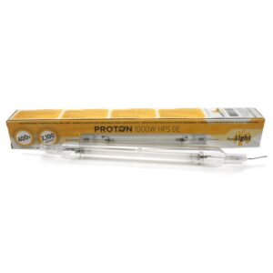 Proton HPS 1000W DE 400V Lampe mit doppelseitigem Sockel für den Indoor-Anbau.