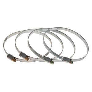 Metallschelle für Lüftungsrohre (100mm): verstellbare Schlauchschellen aus Edelstahl.
