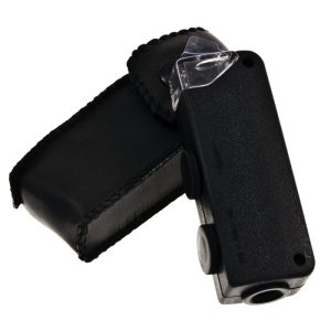 LED-Taschenmikroskop 60x-100x mit Etui und Batterien.