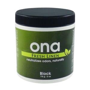 ONA Block Fresh Linen 170 g fester Geruchsneutralisierer.