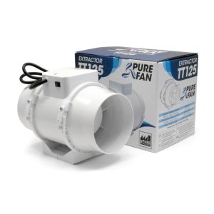 Pure Fan TT Abluftventilator 125 mm für Indoor-Anbauräume.