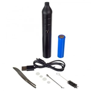 Tragbarer Storm Vaporizer mit Akku und Zubehör.