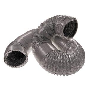 Flexibler Alu+ Aluminium-Lüftungsschlauch 10 Meter für Abluftsysteme.