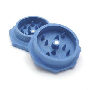 Eco Kunststoff-Grinder 54 mm blau 2-teilig geöffnet.