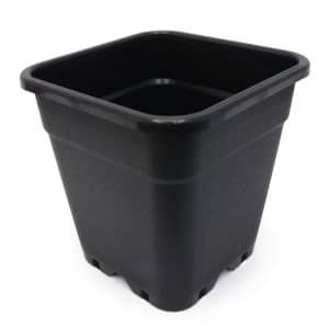 Pure quadratischer schwarzer Pflanztopf 18 L, 31 × 31 × 32 cm.