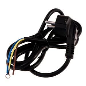 Anschlusskabel mit Stecker, 1,5 m lang und 3 × 1,5 mm² Querschnitt.