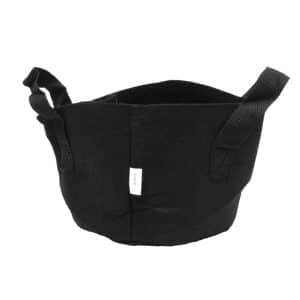Schwarzer Eco-Stofftopf 3,8 Liter (1 gal) mit Tragegriffen.