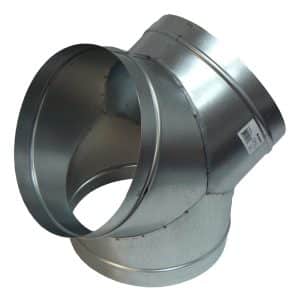 Metall-Y-Verteiler 250 mm für Lüftungsrohre.