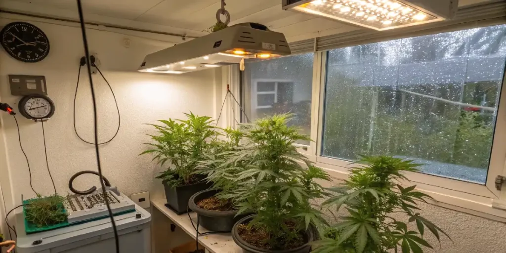 Cannabis Indoor und Outdoor im Vergleich mit Gewächshauszelt und Feldanbau