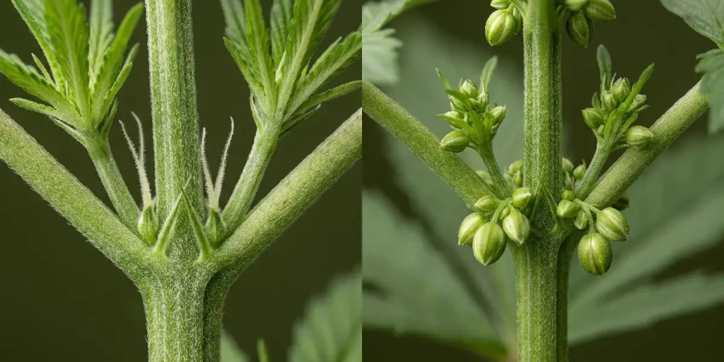 Growraum mit Cannabispflanzen zur Veranschaulichung feminisierter Samen