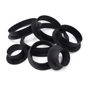 PVC Flanschmuffe 100, 200 und 355 mm für Lüftung.
