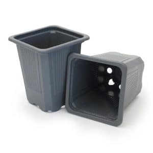 TEKU Vierkanttopf grau 0,23 L, 7x7x8 cm.