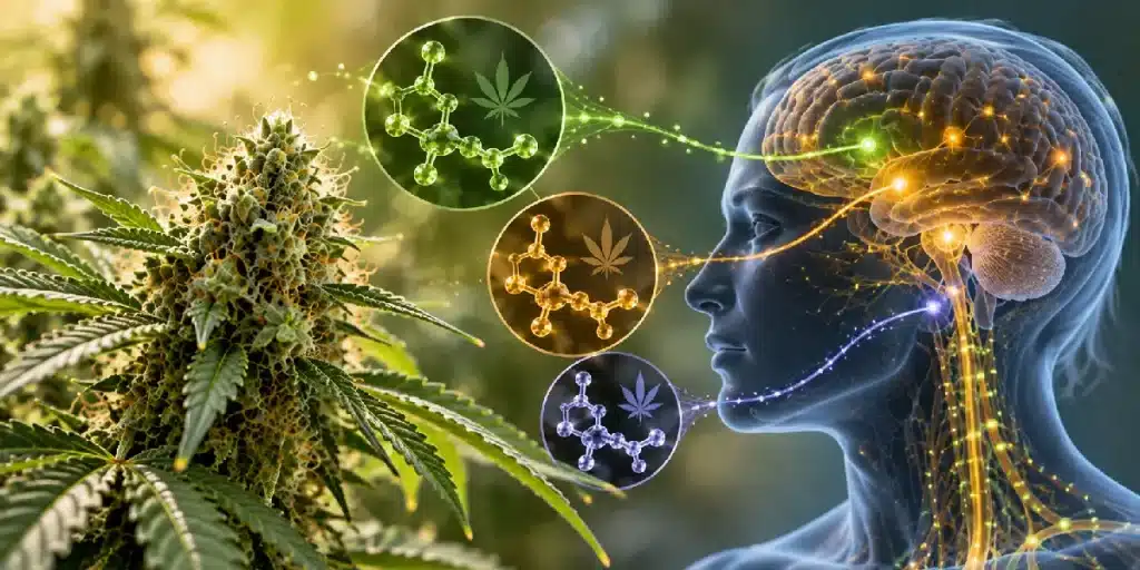 Cannabispflanze zur Veranschaulichung von Cannabigerol CBG